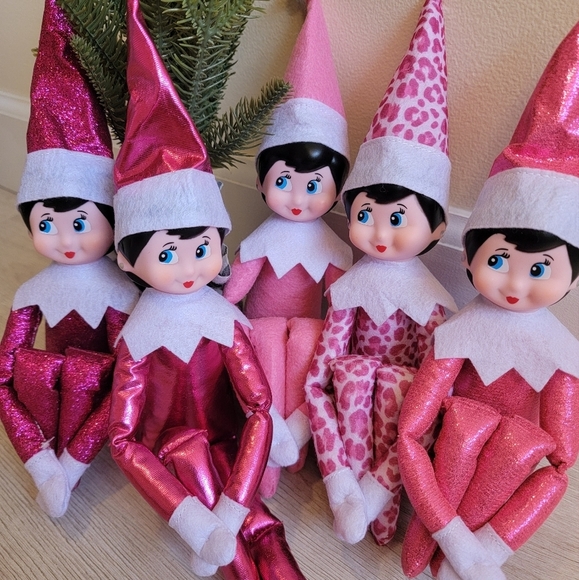 Ugly Christmas Sweater Sweaters Pink Elf Dolls Christmas Elves